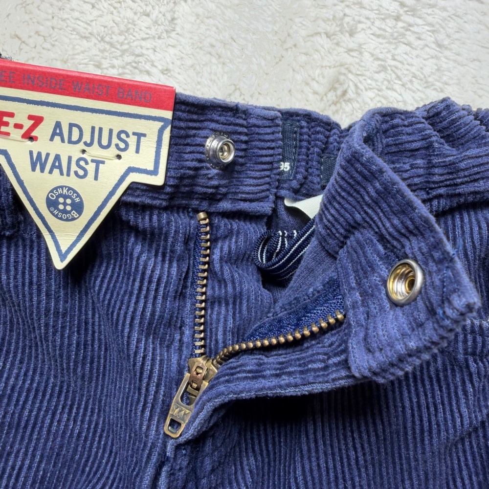 OshKosh Bgosh 6 Months Navy Blue Corduroy E-Z Adjust Waist Pants Classic - Picture 5 of 7